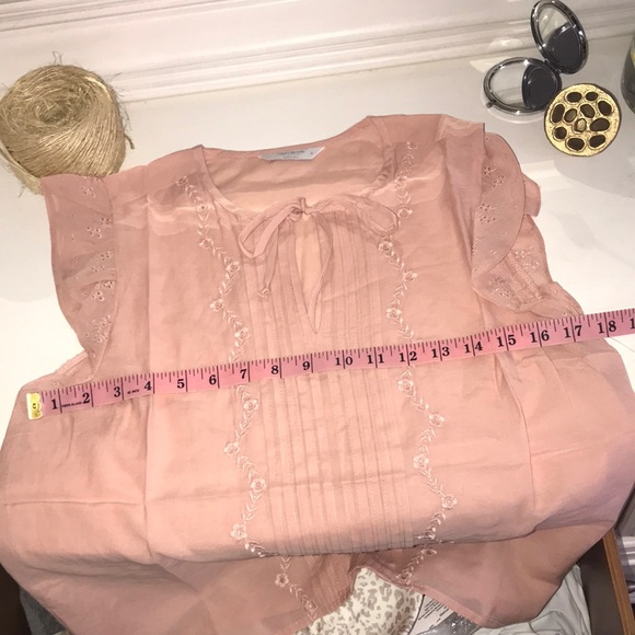 Lucky brand flutter ruffle eyelet top new medium - Picture 15 of 16